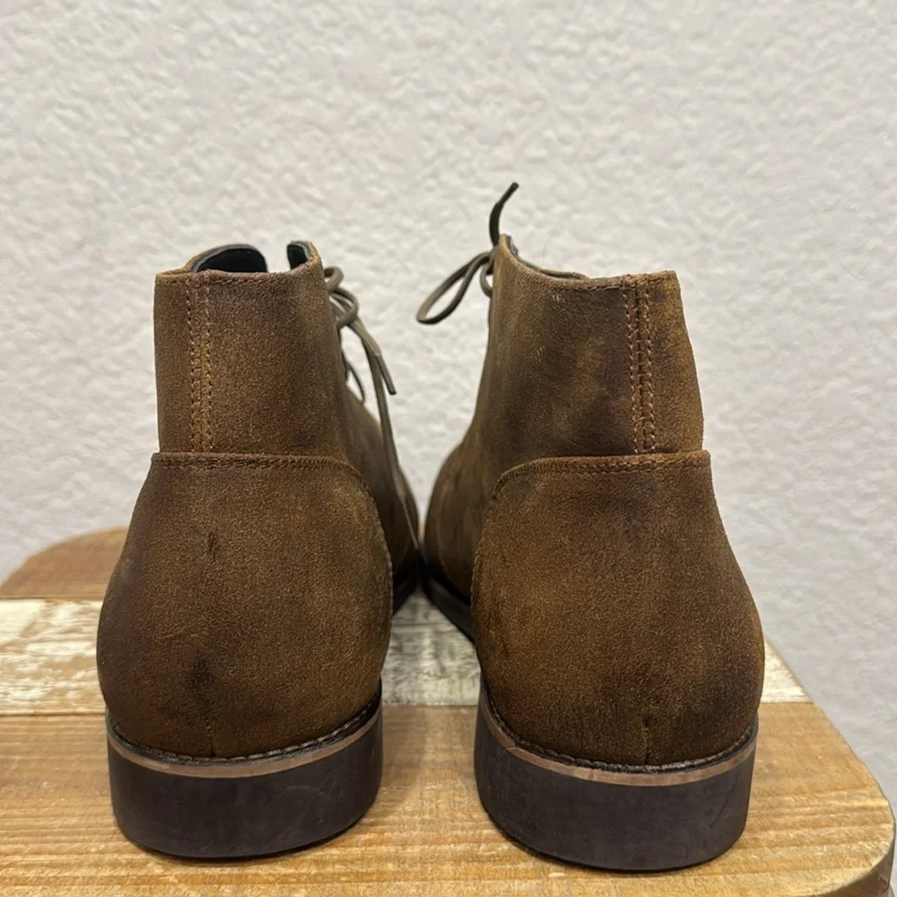 Nisolo Everyday Chukka Waterproof Waxed Brown  Leather Boots Size 9